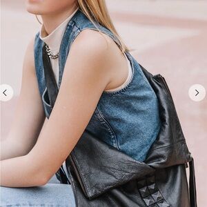 Slouchy Leather Hobo Bag